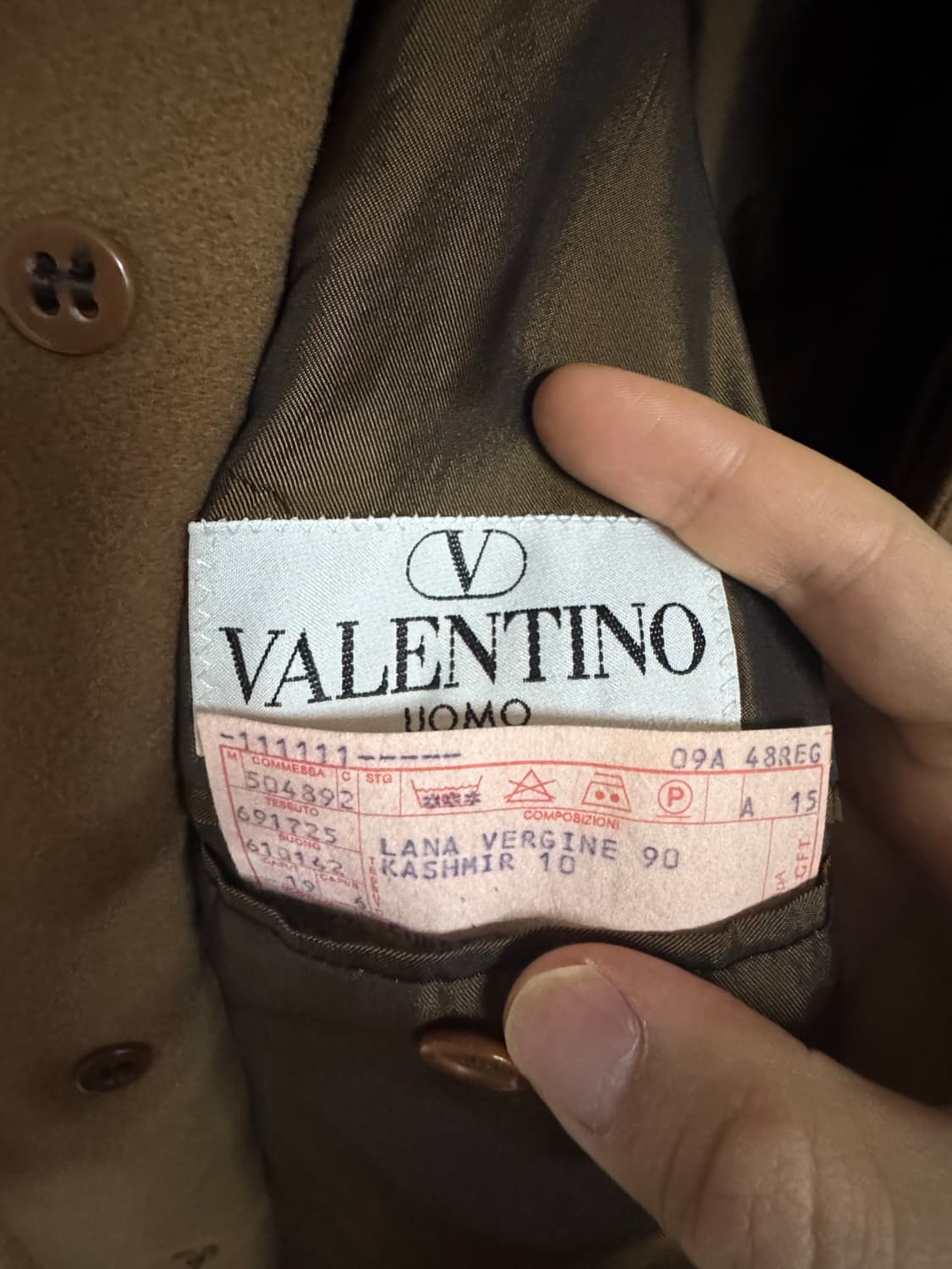 발렌티노 울캐시미어 벨티드 발마칸 코트 상품이미지5