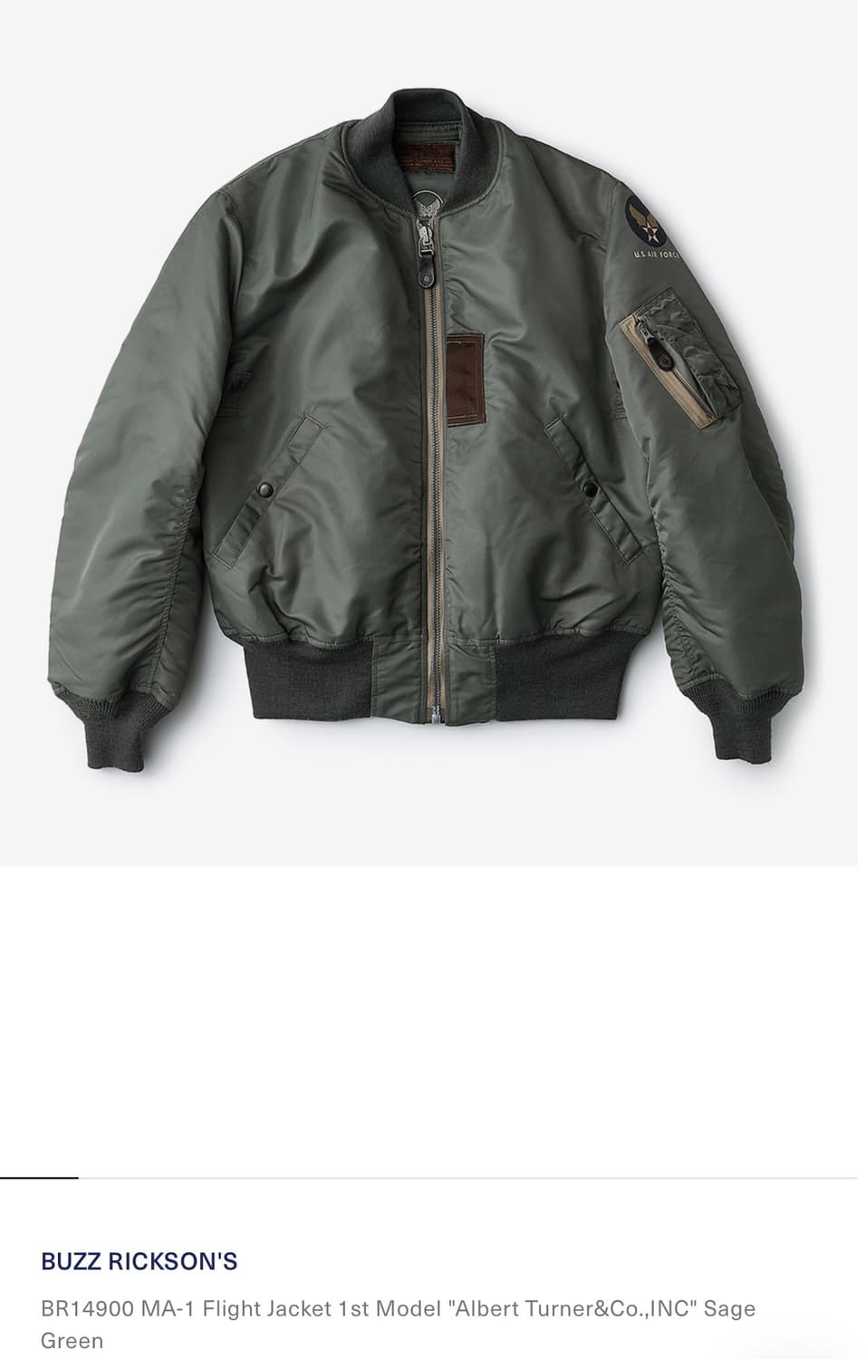 [XXL]버즈릭슨 ma1 알버트터너 상품이미지1