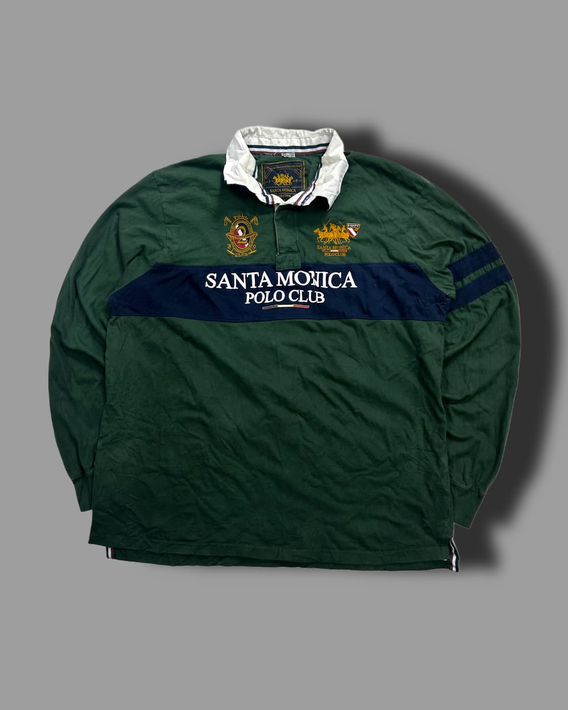 폴로 랄프로렌 90s 딥그린 추격자 빅포니 럭비 pk 2XL 상품이미지4