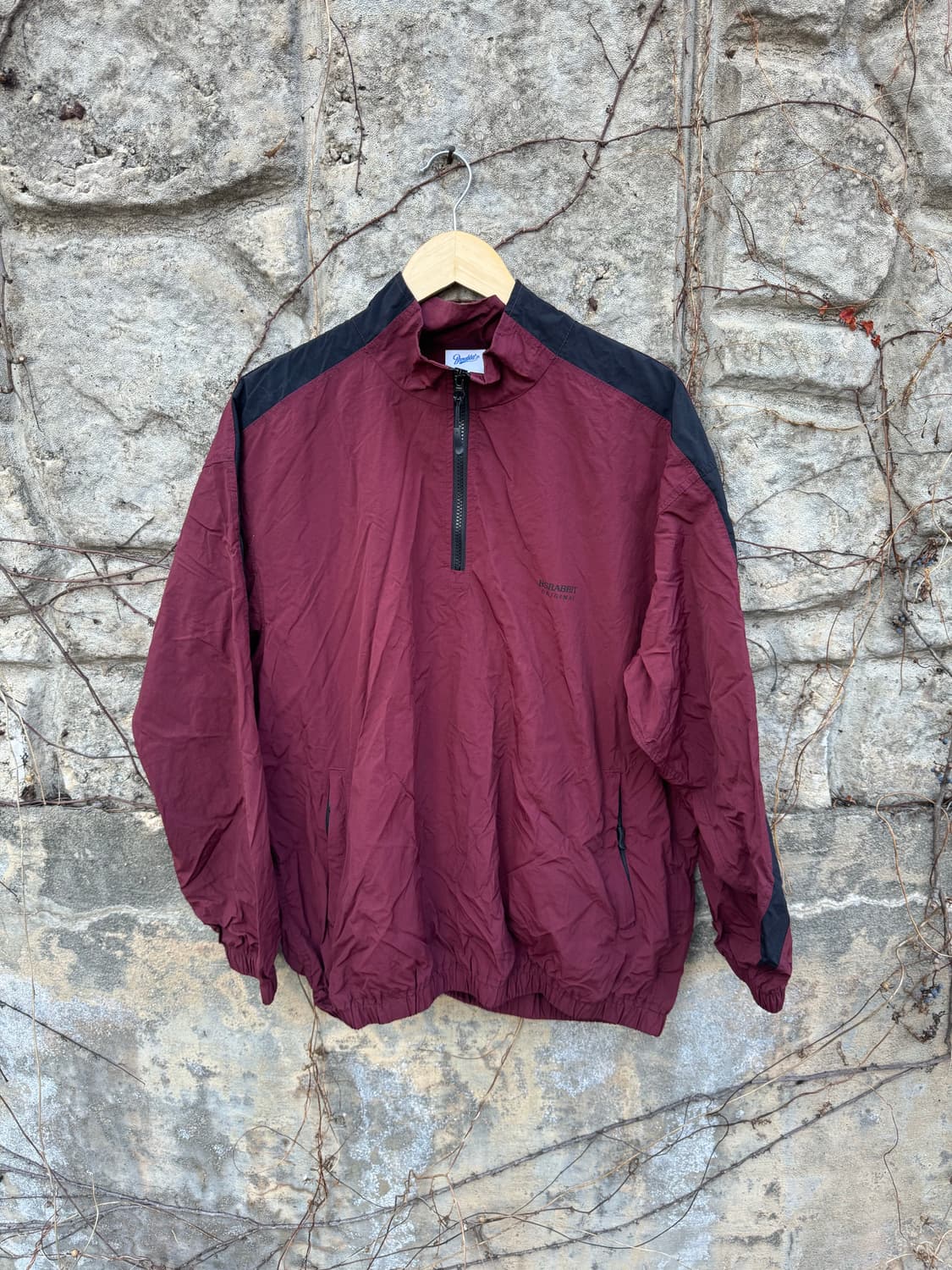 비에스래빗 스노우보드복 버건디 풀오버 아노락 자켓 상품이미지1