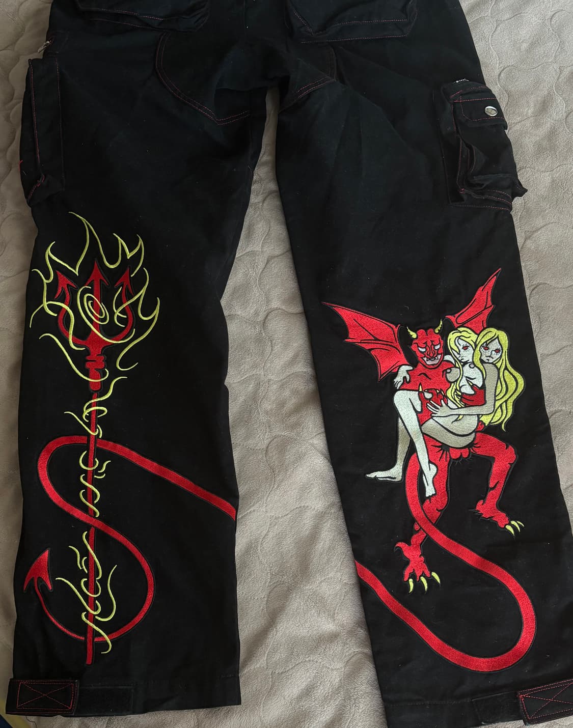 마이너스투 데빌 카고팬츠 빈티지 y2k 새깅 상품이미지4