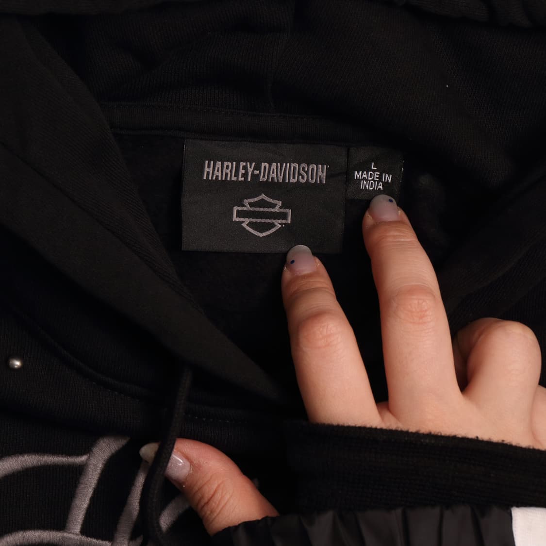 할리데이비슨 자수 스틸 후드티 A1421 상품이미지3