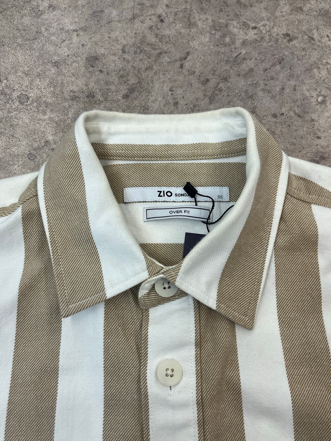 송지오 스트라이프 코튼 포켓 셔츠 자켓  #csz1590 상품이미지3