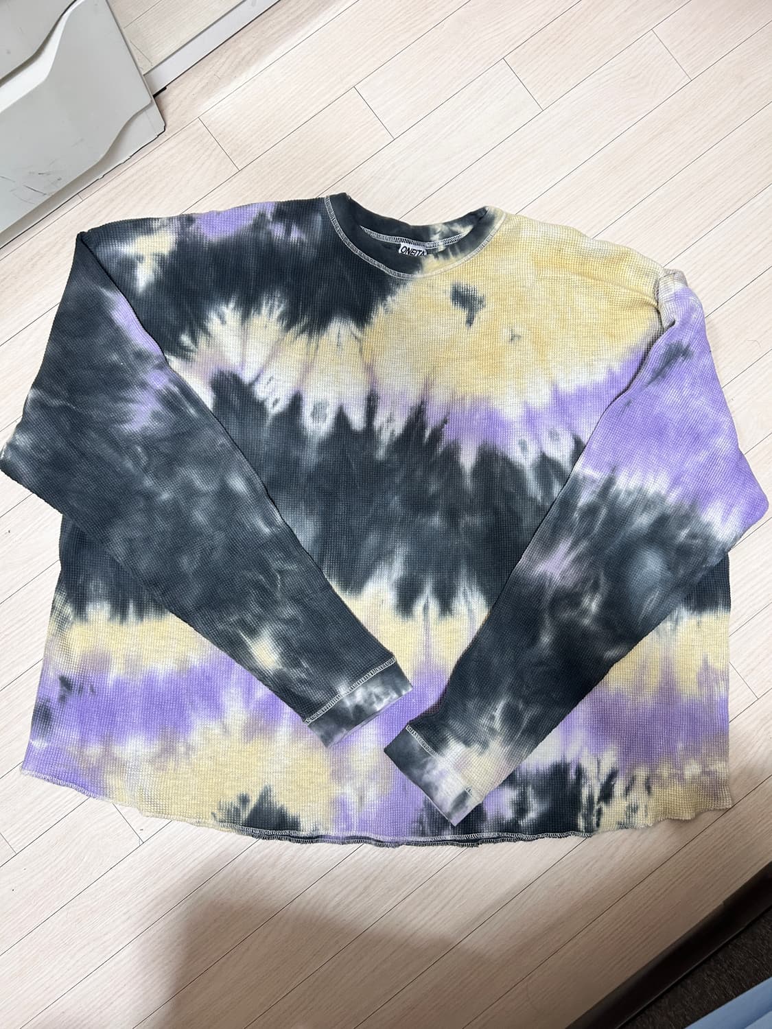 [F] 소버 굿즈 와플 티셔츠 타이다이 블리치 다잉 상품이미지2