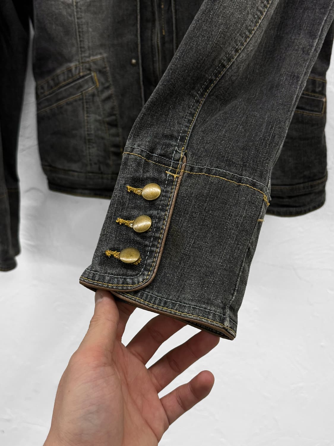 lui chantant 스터드 데님 자켓 상품이미지5