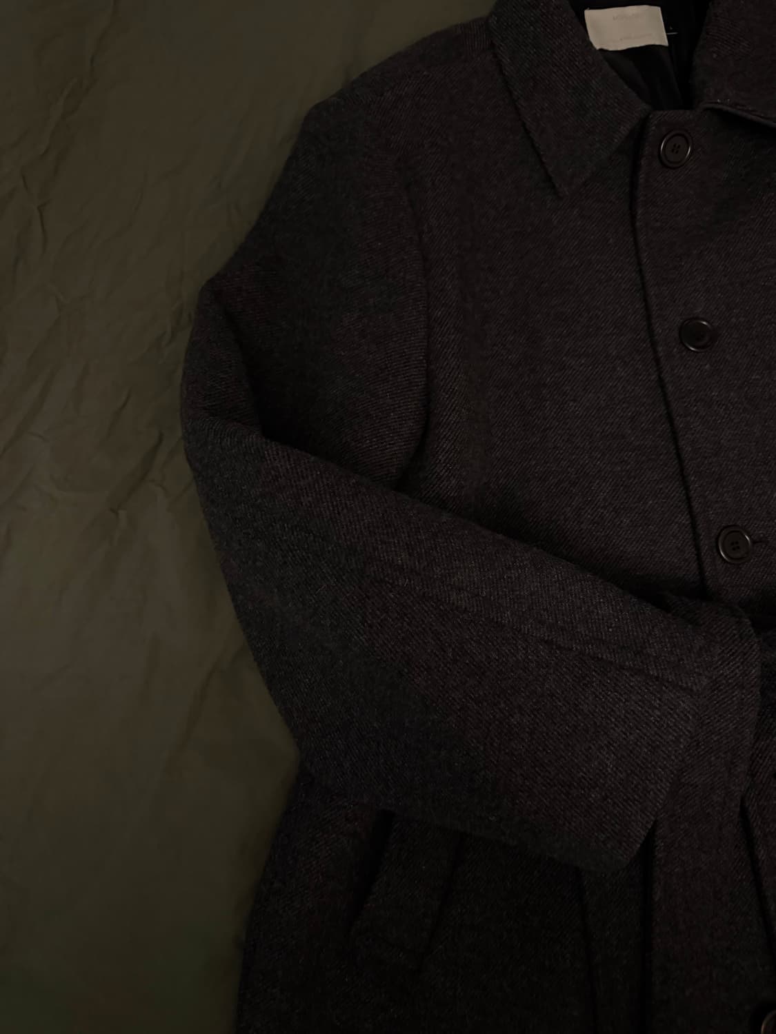 24FW 아모멘토 싱글 롱코트 차콜 L사이즈 상품이미지4