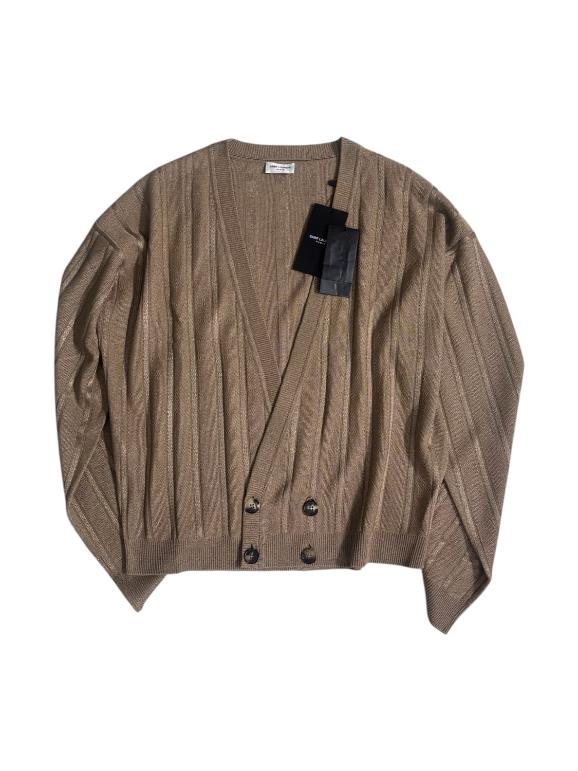 생로랑 브라운 골지 가디건 [XL] 상품이미지1