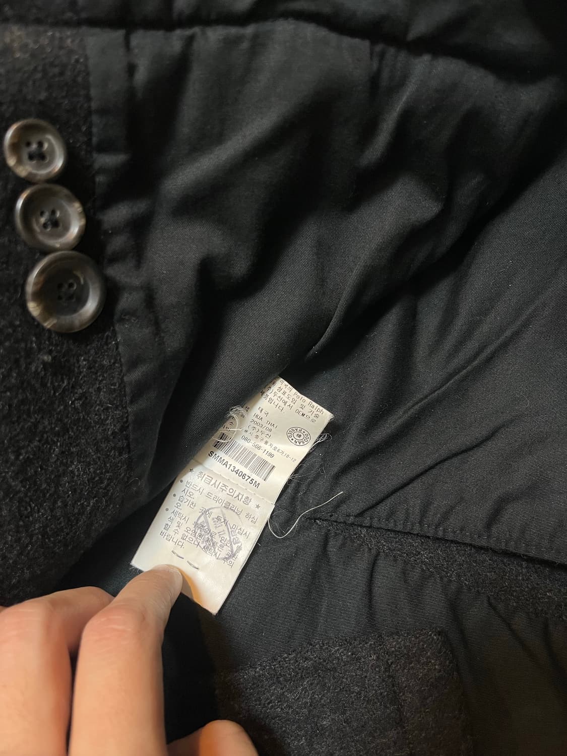 2003 두산 폴로 울 집업 발마칸 코트 M 상품이미지5