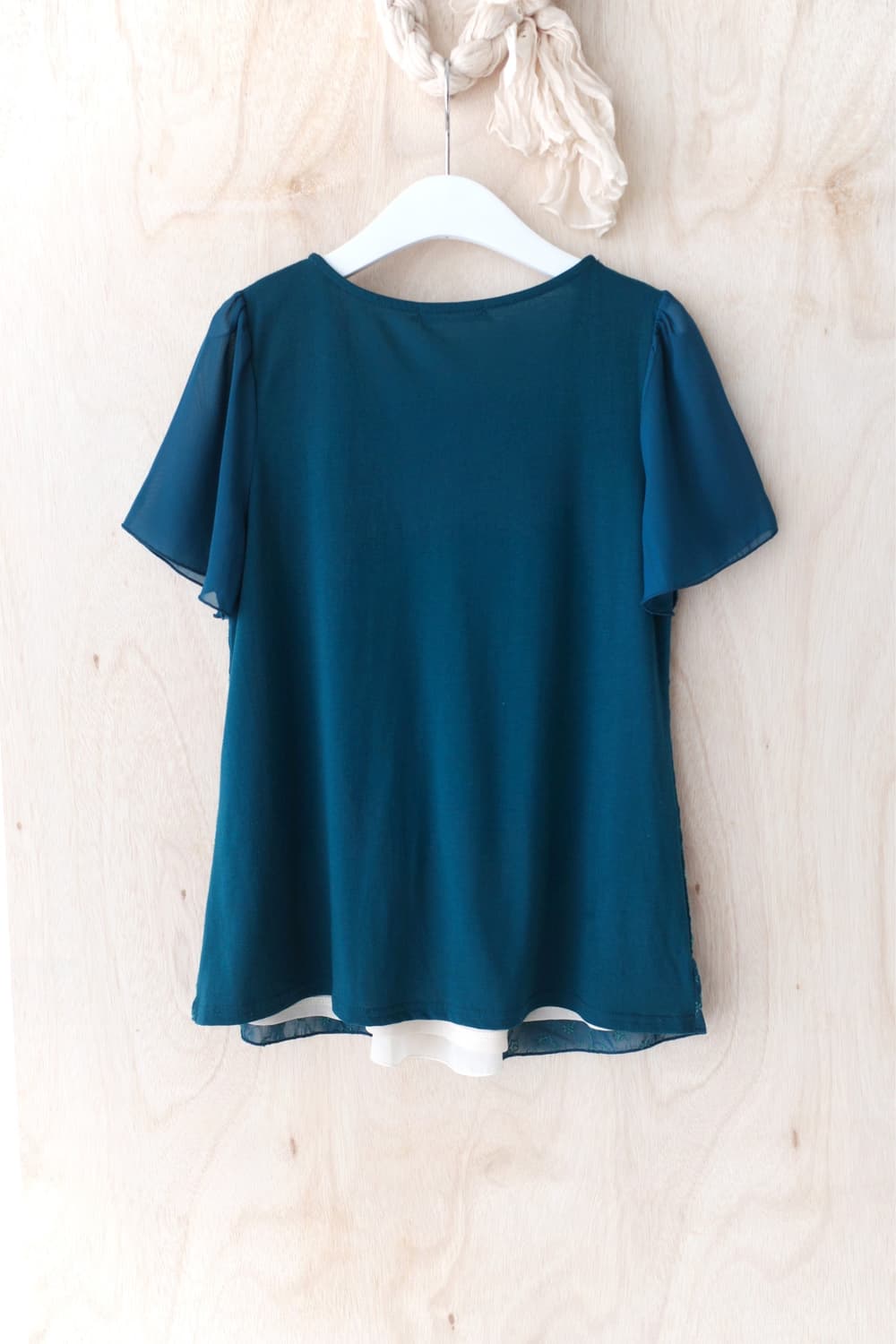 axes femme) lace layered half T 상품이미지2