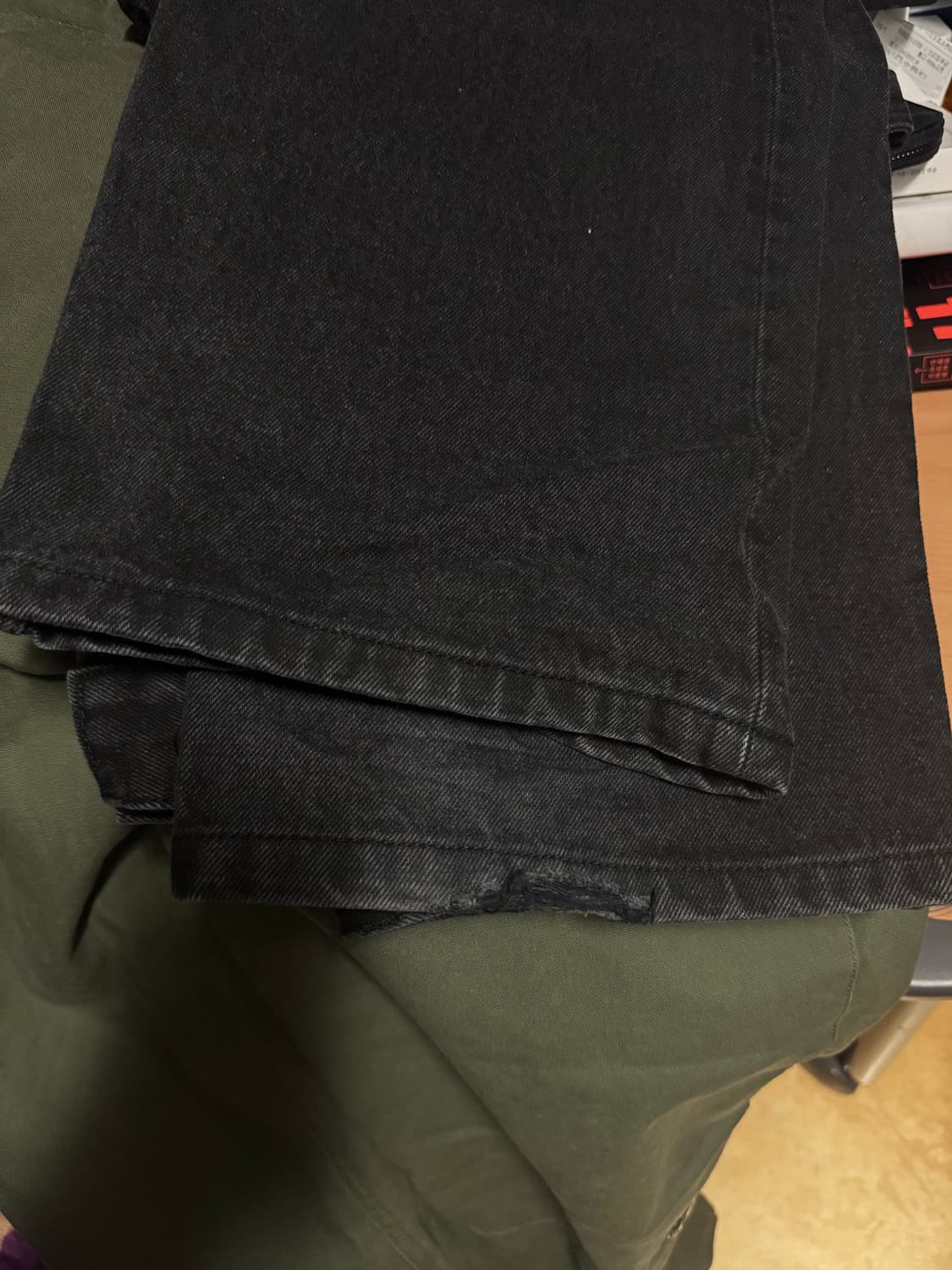 PLASTICPRODUCT 플라스틱프로덕트 워크웨어 데님 블랙 상품이미지3