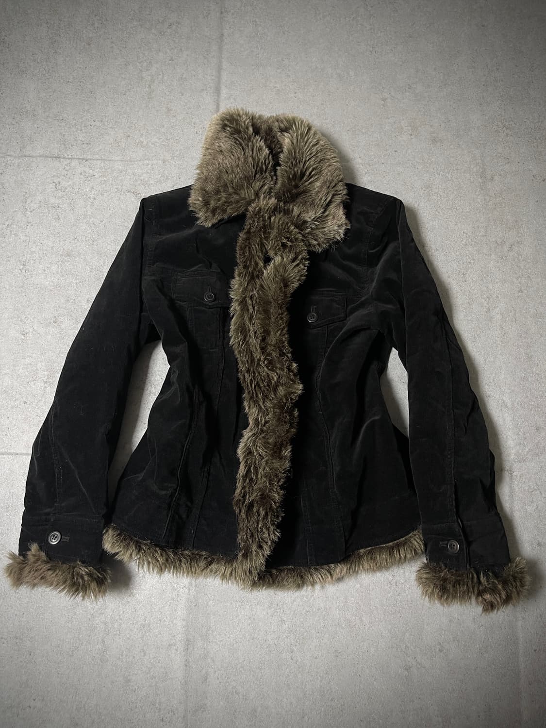 corduroy fur jacket 상품이미지1