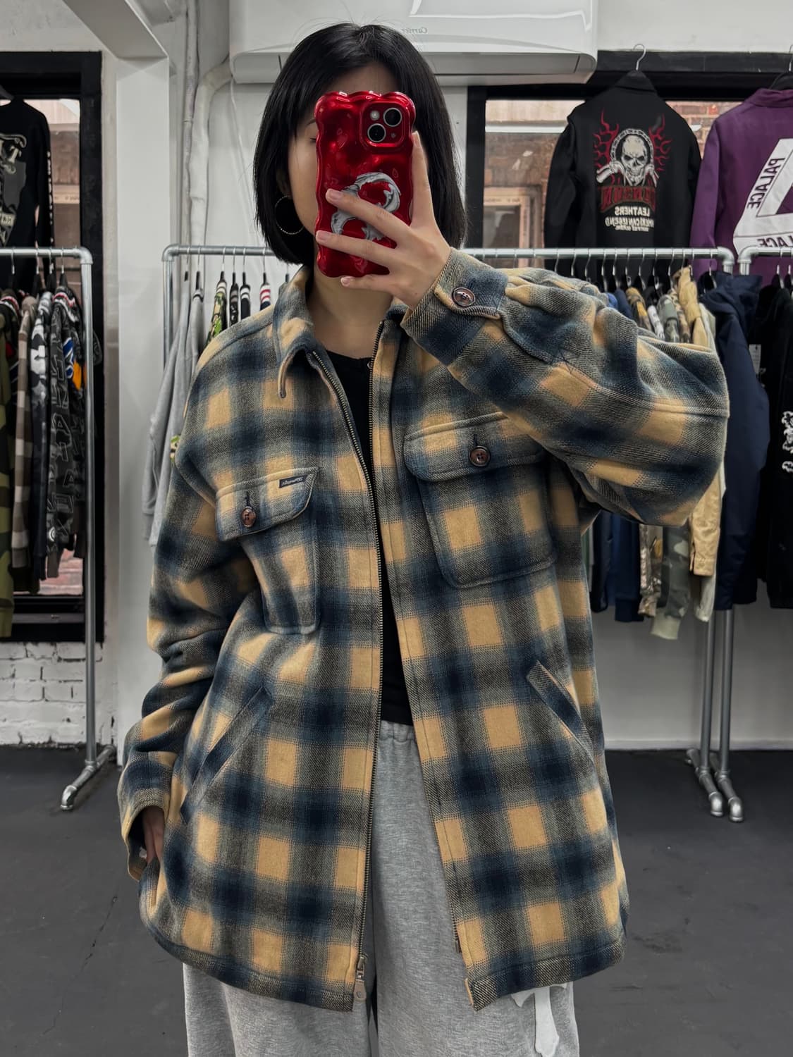 랭글러 체크 누빔 자켓 상품이미지2