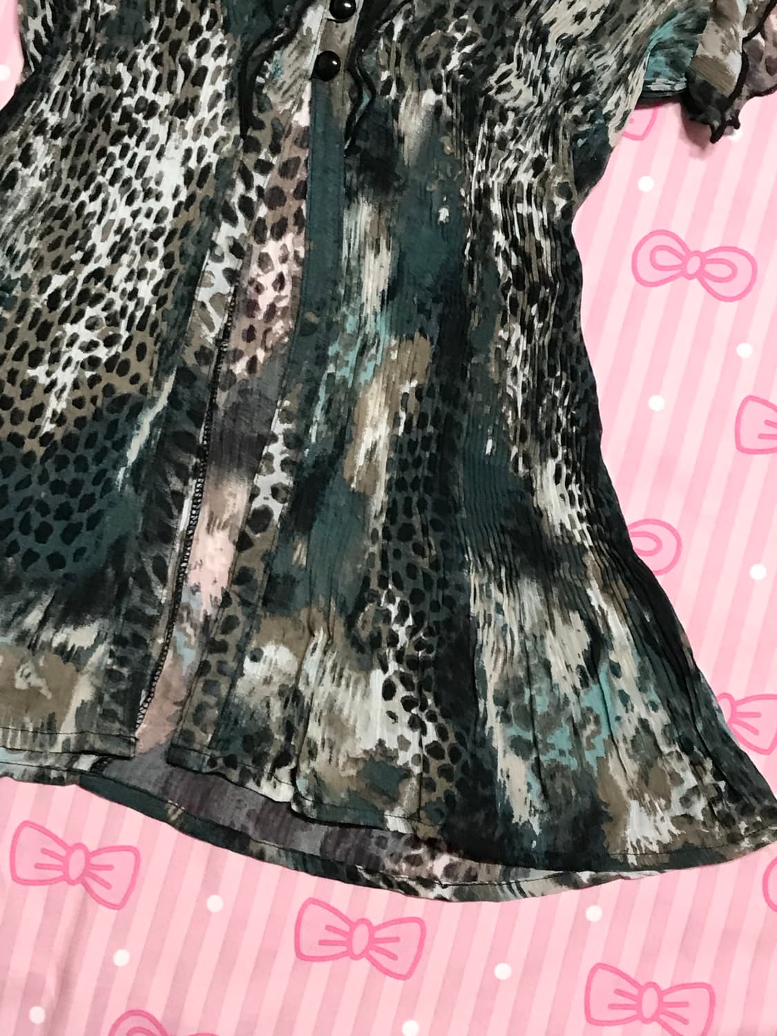 오리엔탈 쓰리버튼 블라우스 y2k 갸루 상품이미지3