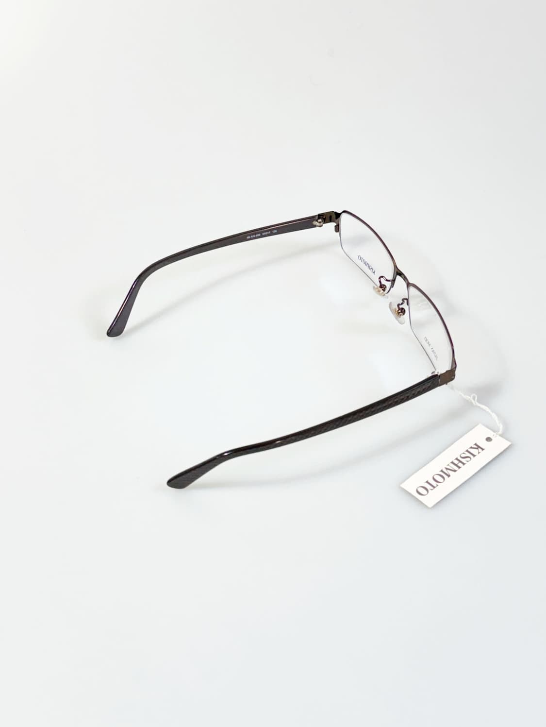 KISHIMOTO 반무테 스퀘어 메탈 프레임 빈티지 안경 상품이미지4