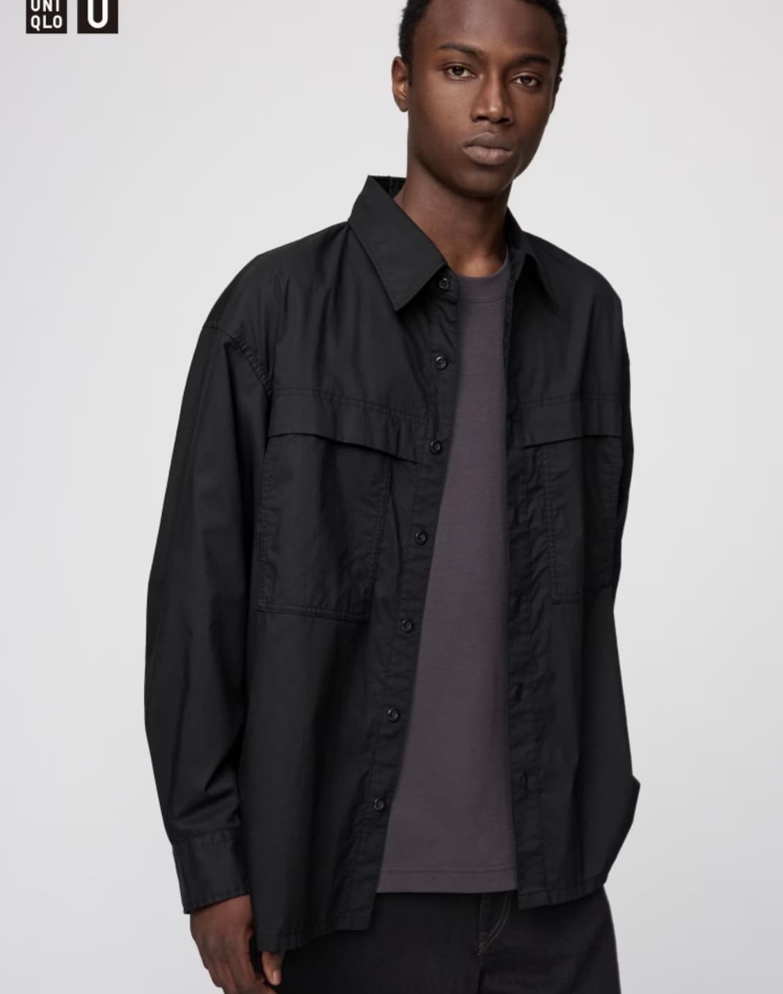 유니클로 U 유메르 유틸리티 셔츠 블랙 M 상품이미지1