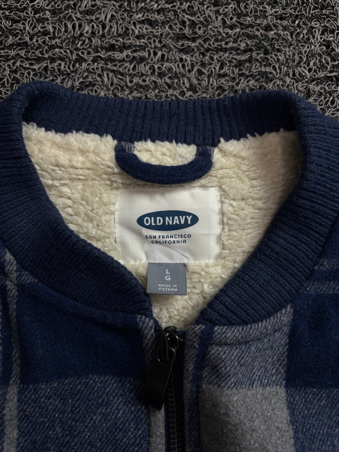 올드네이비 타탄 체크 이너 플리스 해링턴 자켓 1761 상품이미지3