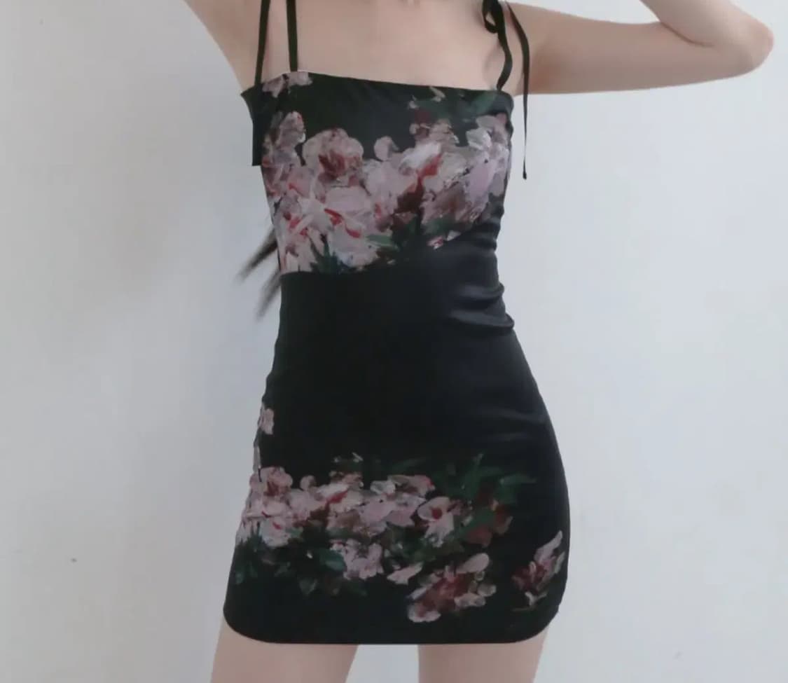 달링유어배드 새틴 미니원피스 드레스 달유밷 상품이미지1