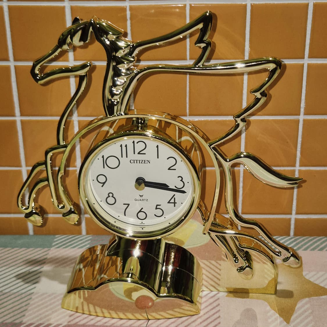 86s 시티즌 골드 페가수스 흔들 탁상 시계 상품이미지7