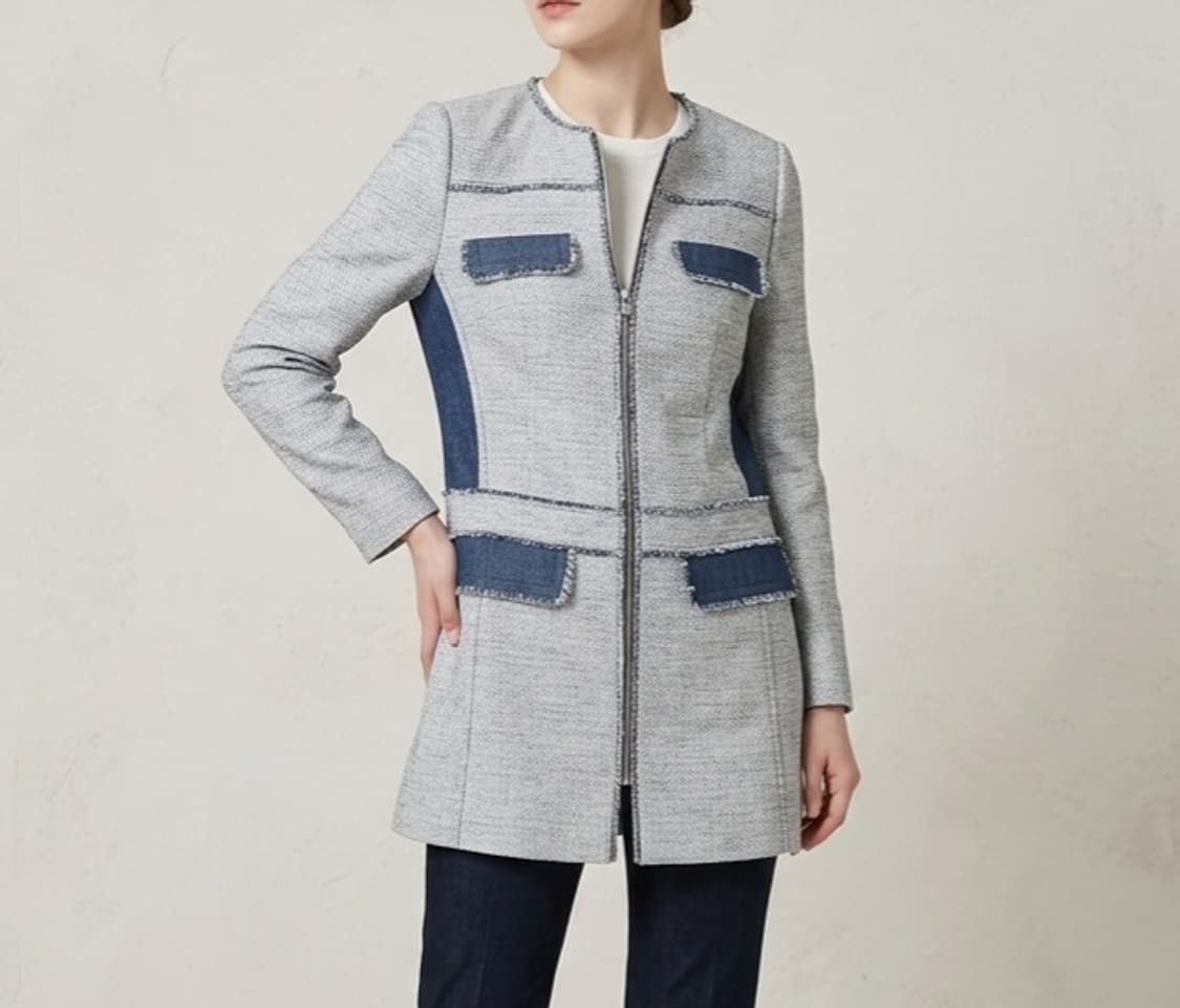 [55]제이제이지고트 트위드 롱 자켓 상품이미지1