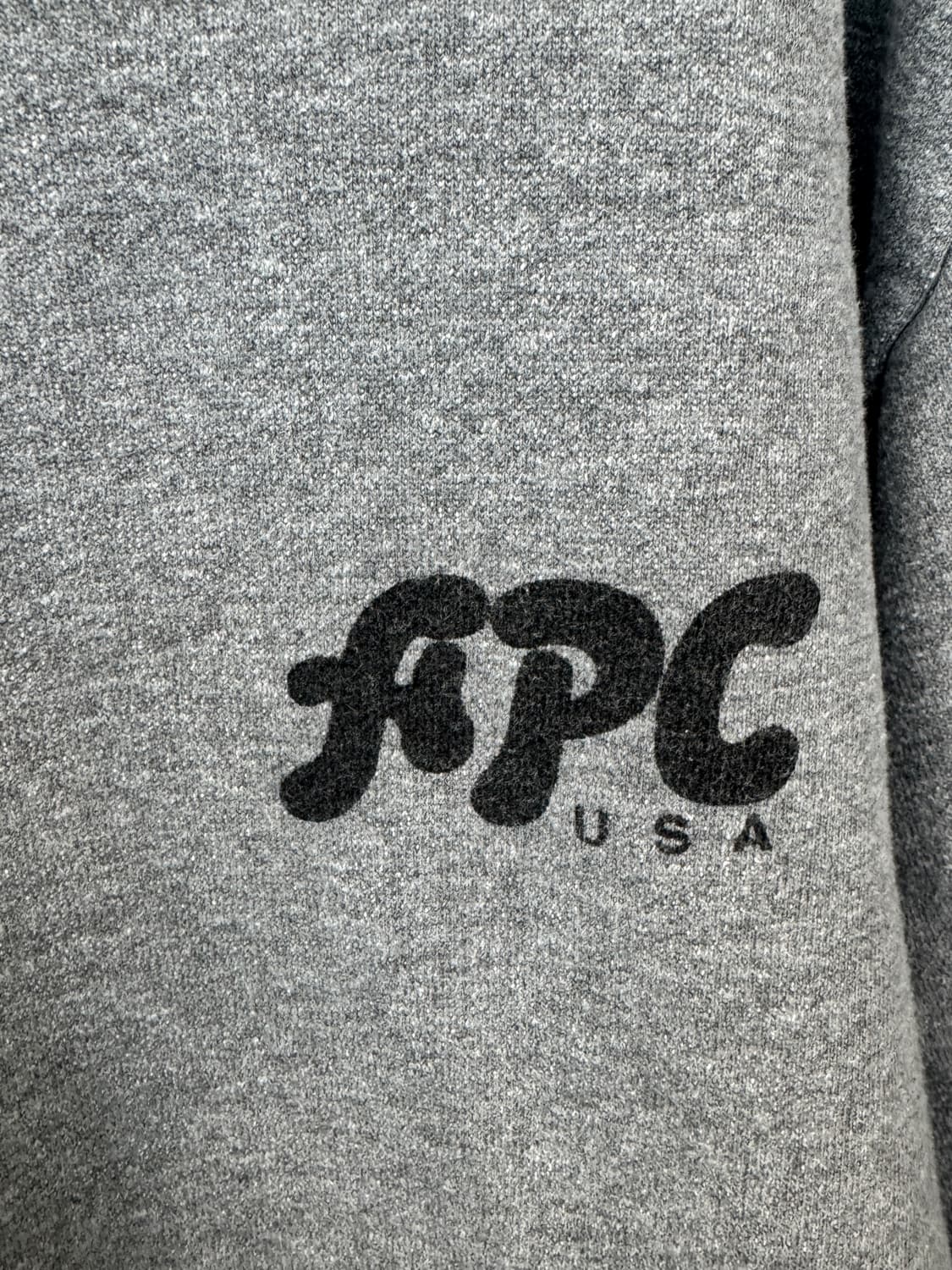 APC 아페쎄 그레이 후드티 XL 상품이미지3