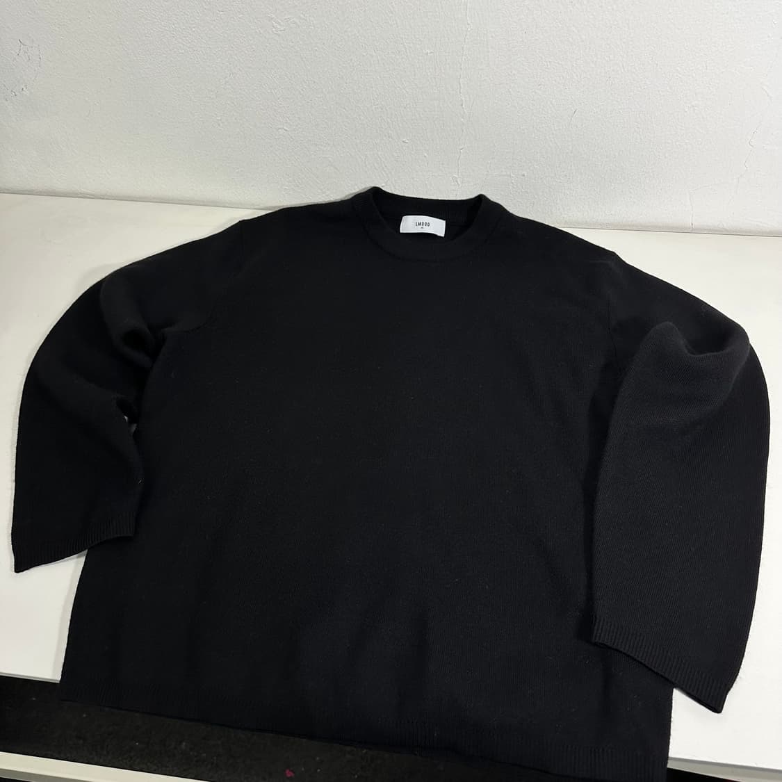 46 M 엘무드 블랙 캐시미어혼방 라운드니트 상품이미지3