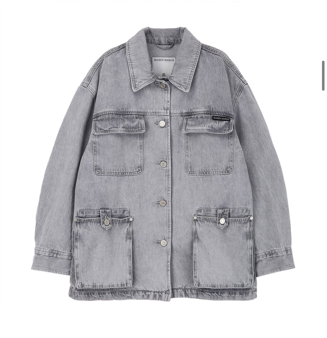 메종마레 Washed Work Jacket, Light Grey 상품이미지6