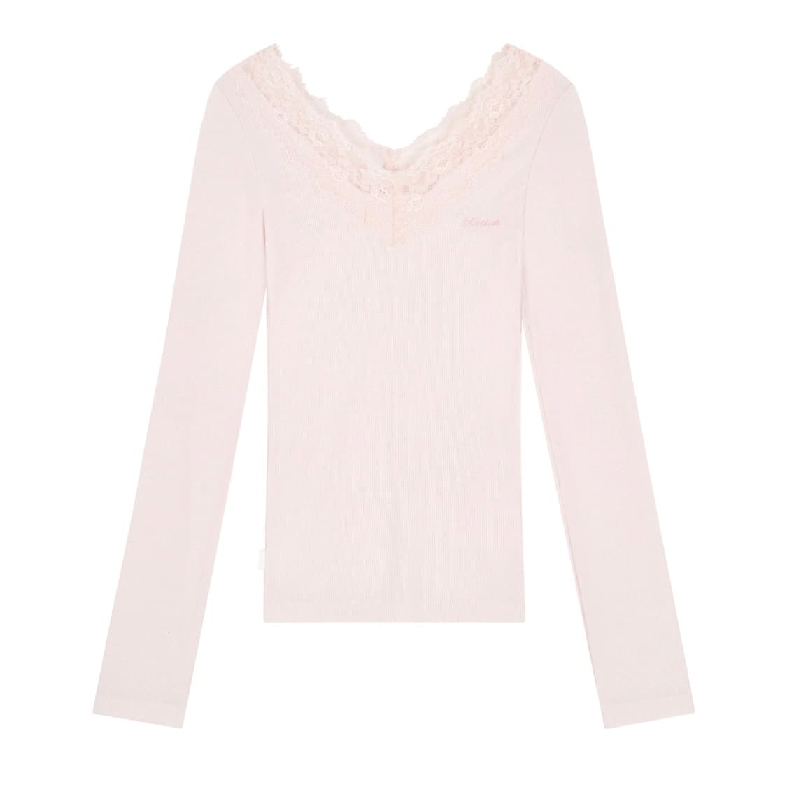 클리시어 크림도넛 롱 슬리브 핑크 상품이미지1