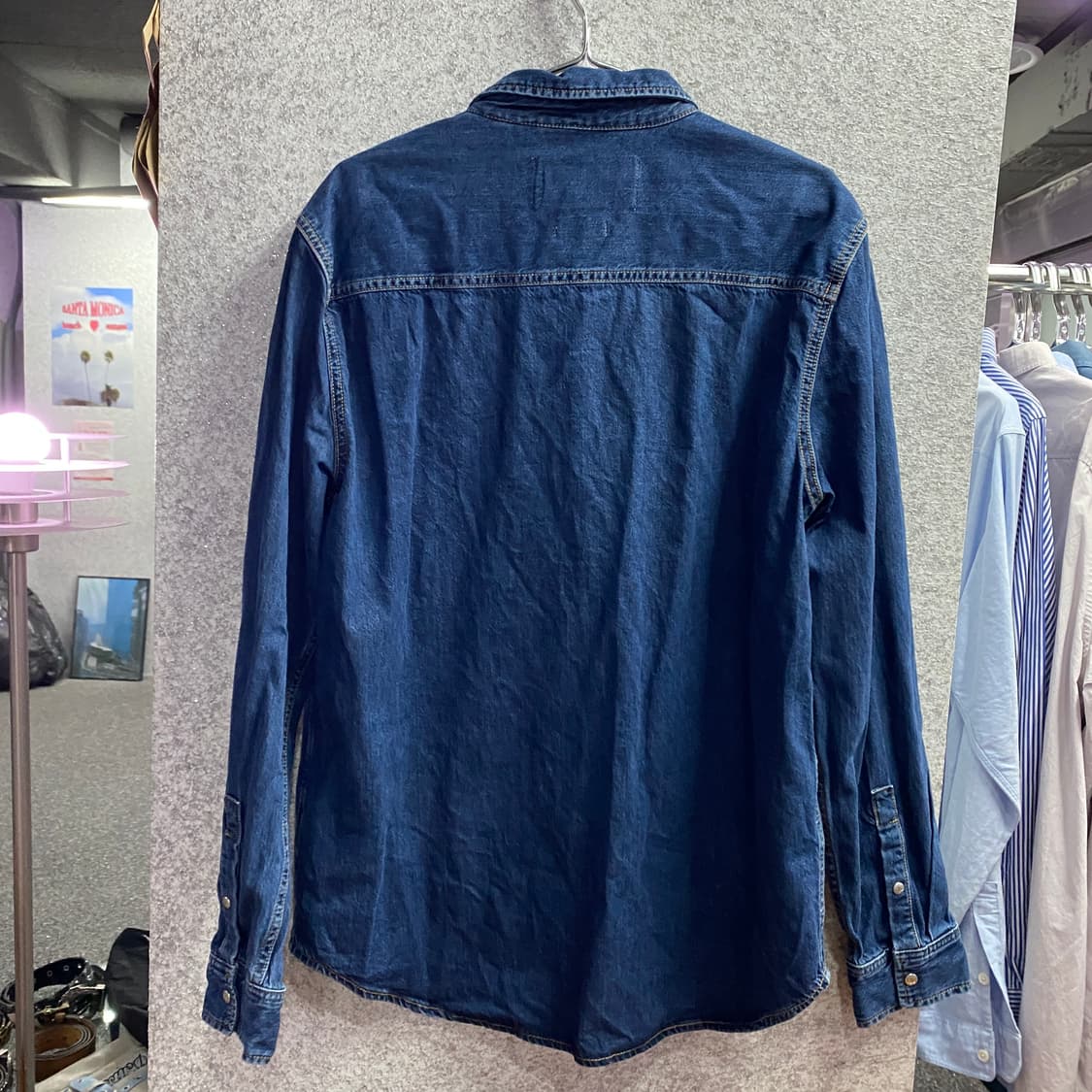 캘빈클라인 포켓패치로고 버튼 데님셔츠 B3725 상품이미지4