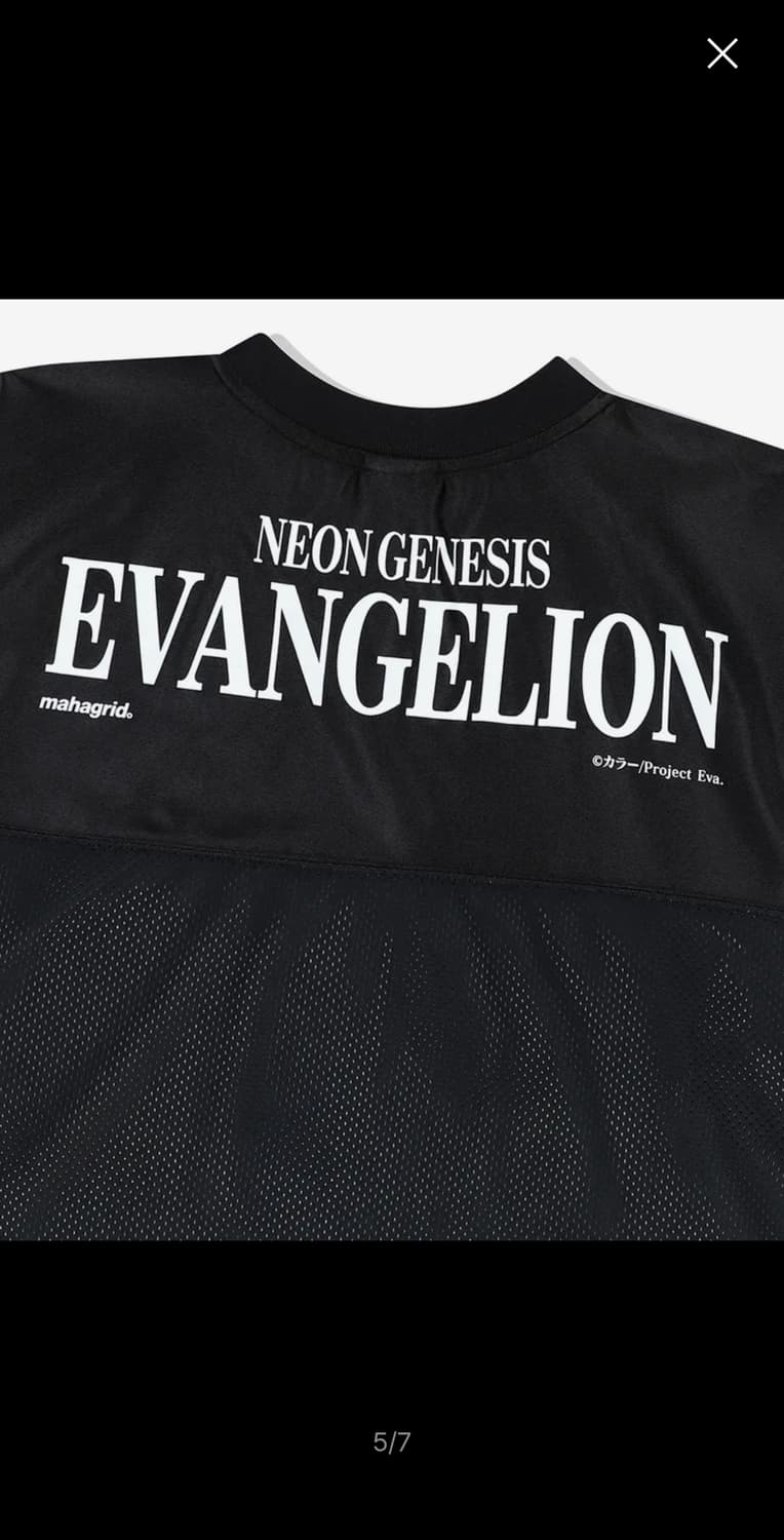 마하그리드 에반게리온 EVA FOOTBALL JERSEY BLACK 상품이미지4