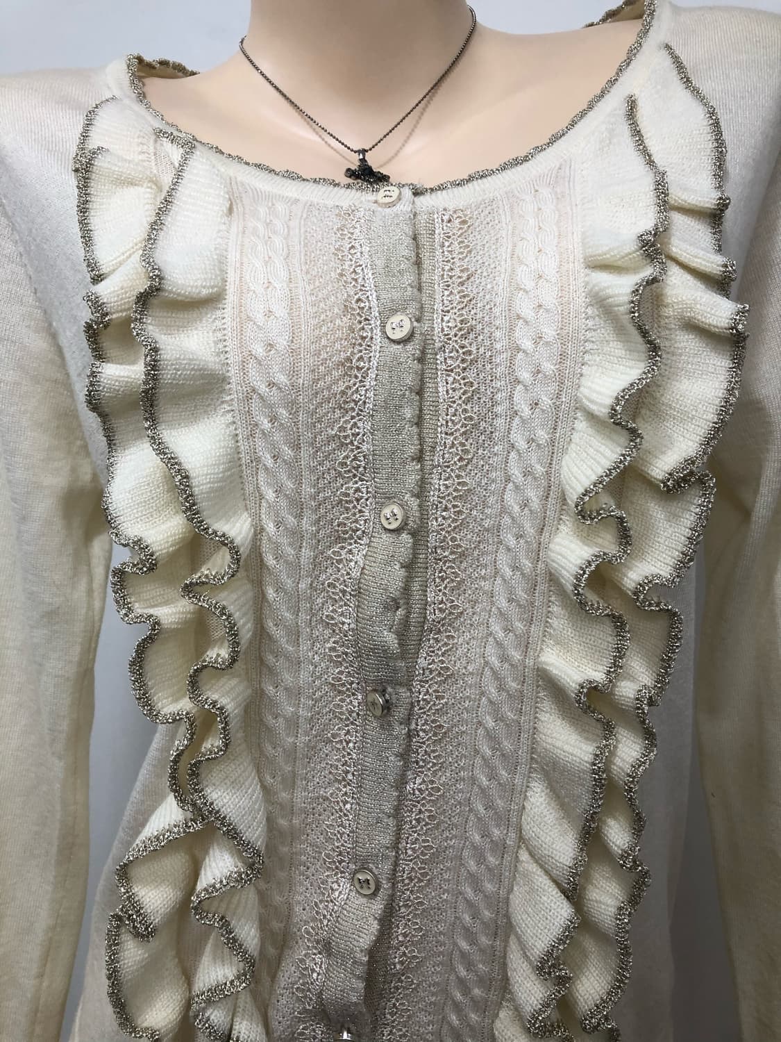 AXES FEMME ivory lace cardigan  상품이미지5