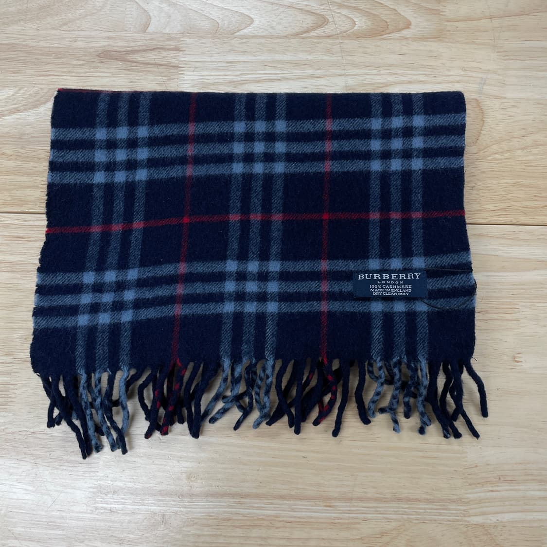 버버리 정품 캐시미어 머플러 네이비 상품이미지2