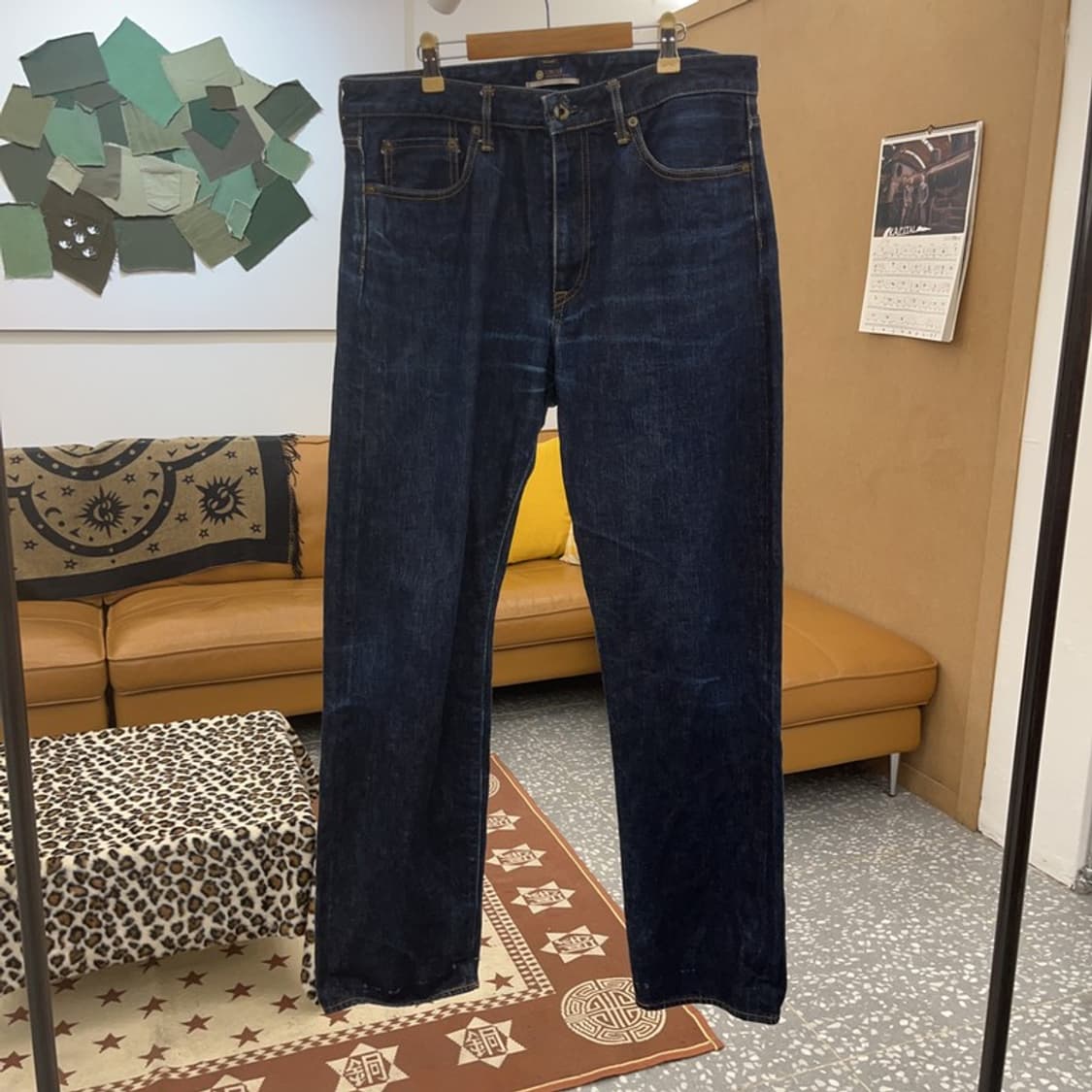 재팬블루진 J401 빈티지 캐주얼 진청 데님팬츠 34인치 C09722 상품이미지3