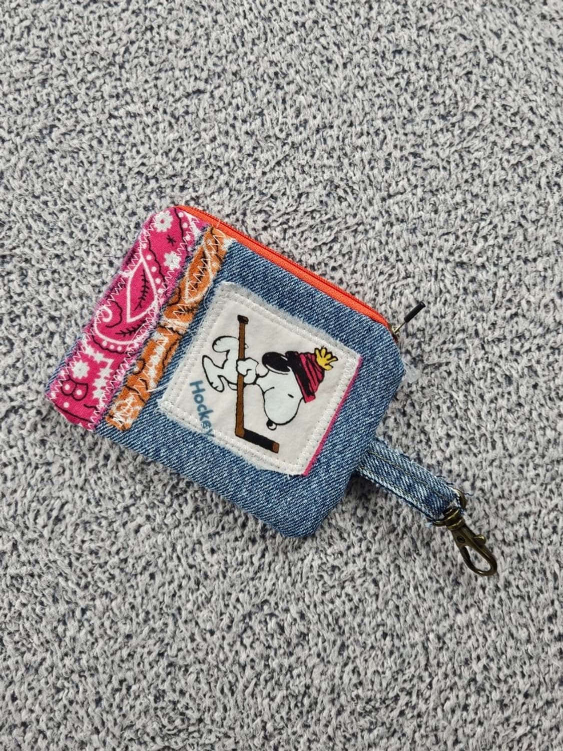 핸드메이드 리워크 커스텀 패치드 키링 월렛 ( 13X10 )/ 10731 상품이미지2