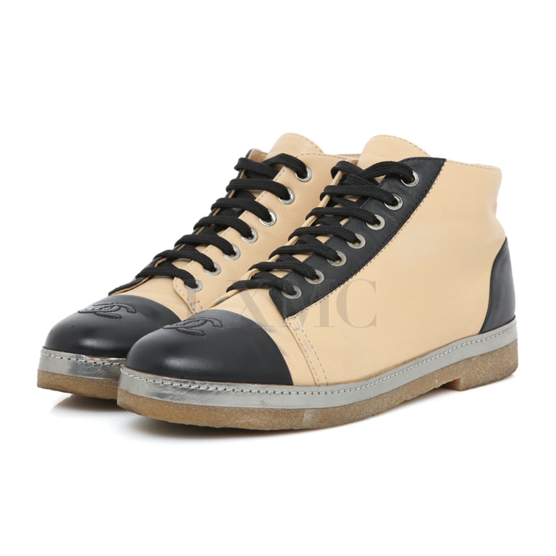 샤넬 블랙 베이지 슈즈 코코마크 깜봉 앵클부츠 G30362 상품이미지2