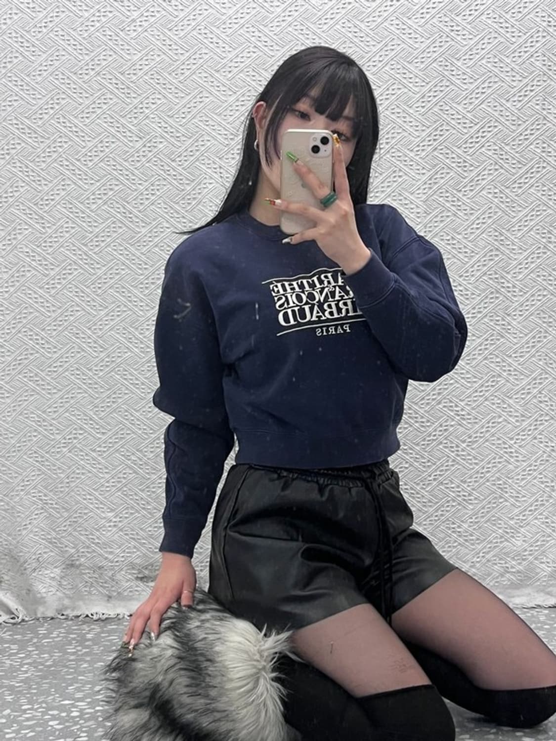 마리떼프랑소와저버 빅로고 캐주얼 크롭 맨투맨 S C09469 상품이미지2