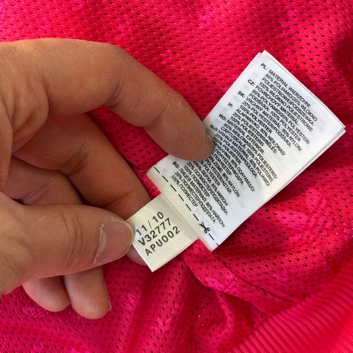 아디다스 우먼 이중넥 핫핑크 트랙탑 져지 S 상품이미지7