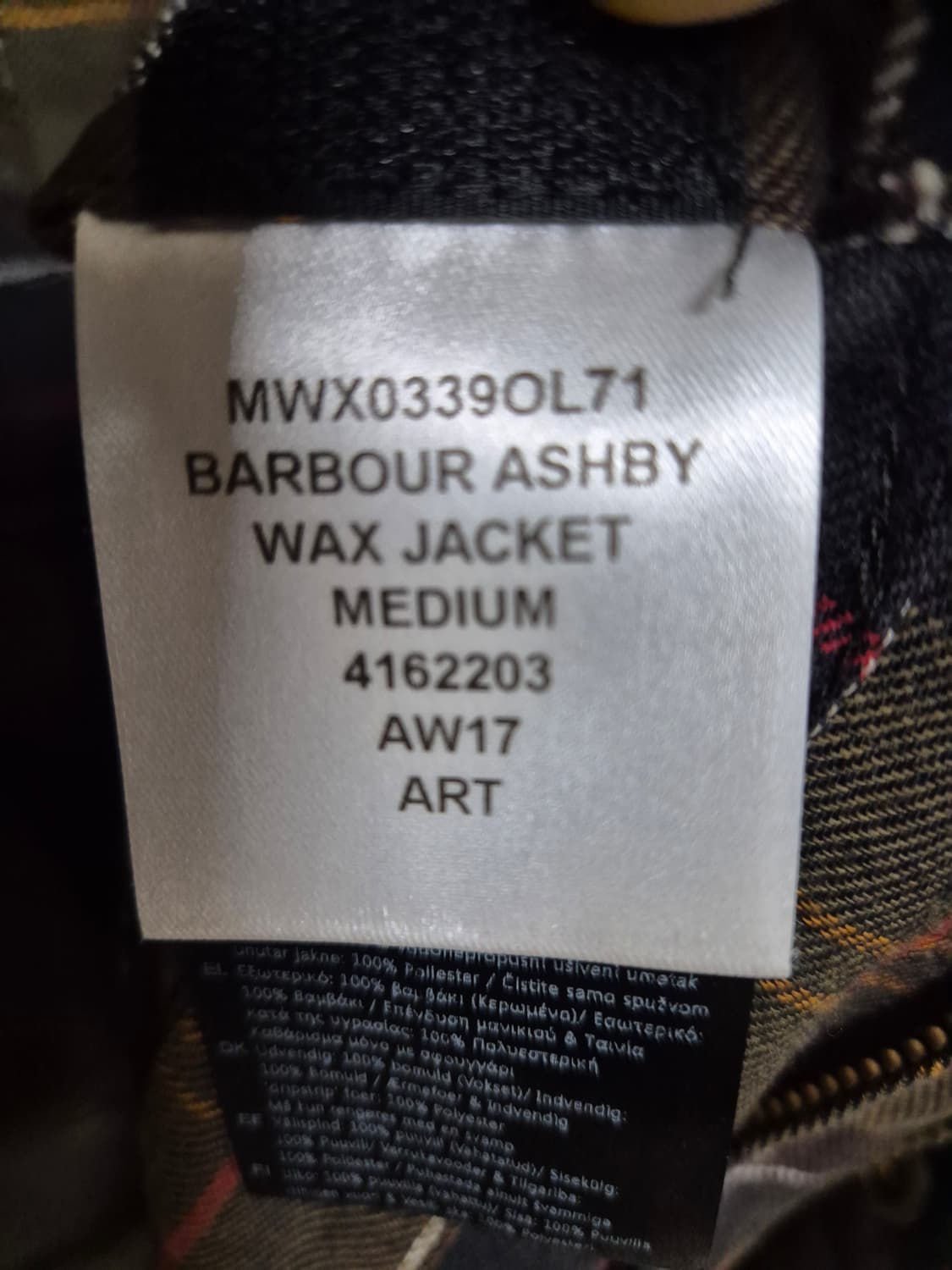 바버 애쉬비 자켓 M 올리브 상품이미지10