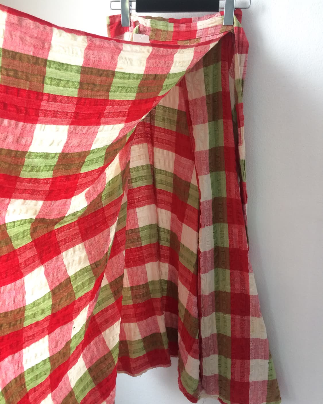 Check pattern wrap long skirt 상품이미지3