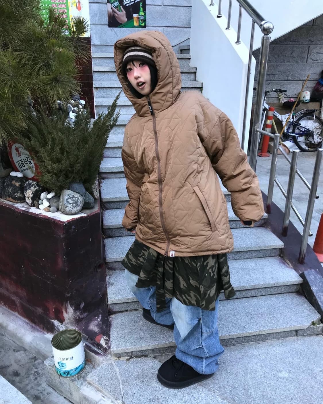 Bape Brown Full Star Pattern Padded Tw 상품이미지1