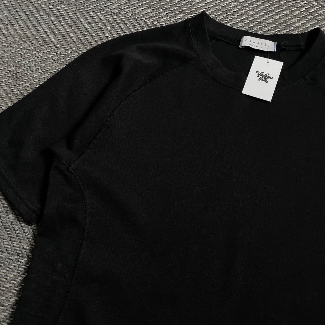 갬블 블랙 미니멀 머슬핏 티셔츠o 4007 상품이미지5