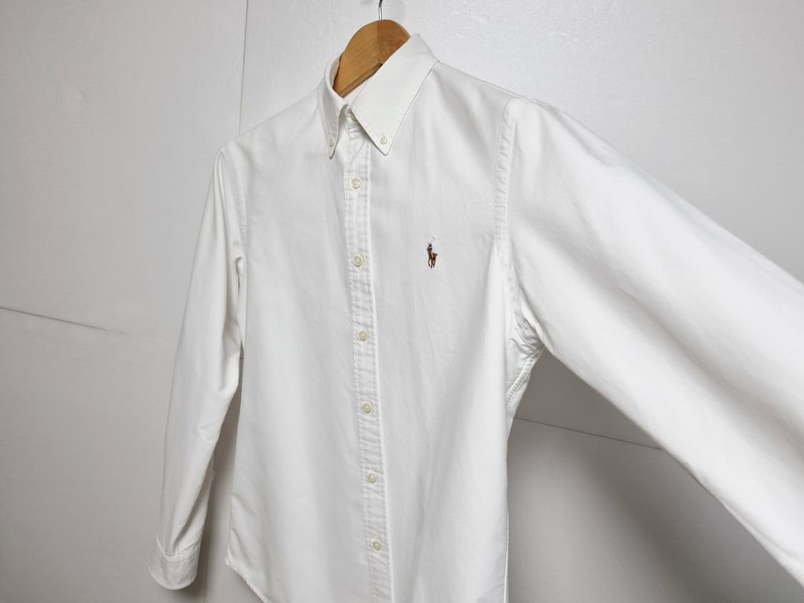 남성 폴로 화이트 흰색 옥스퍼드 멀티포니 긴팔 남방 셔츠 옥스포드 상품이미지9