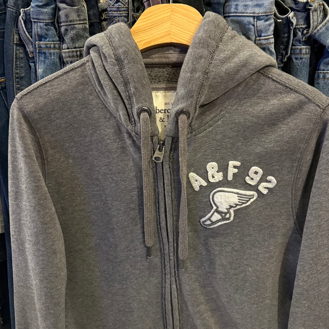 아베크롬비 그레이 후드집업 상품이미지1