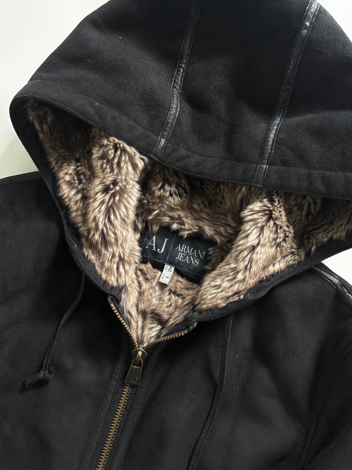 Armani Jeans 아르마니 진스 블랙 퍼 집업 상품이미지8