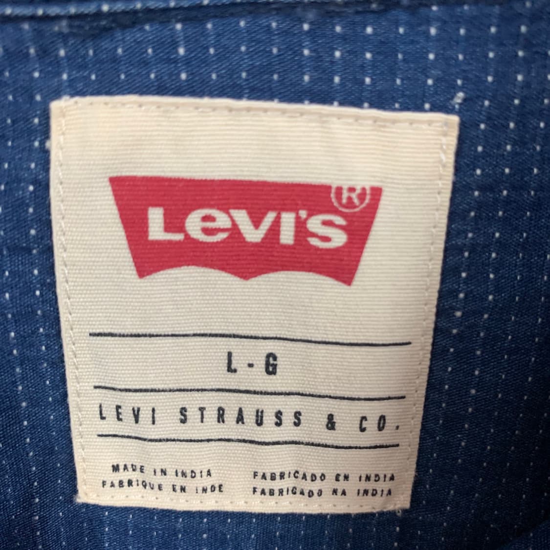 L 리바이스 패턴 인디고 셔츠 남방 상품이미지4