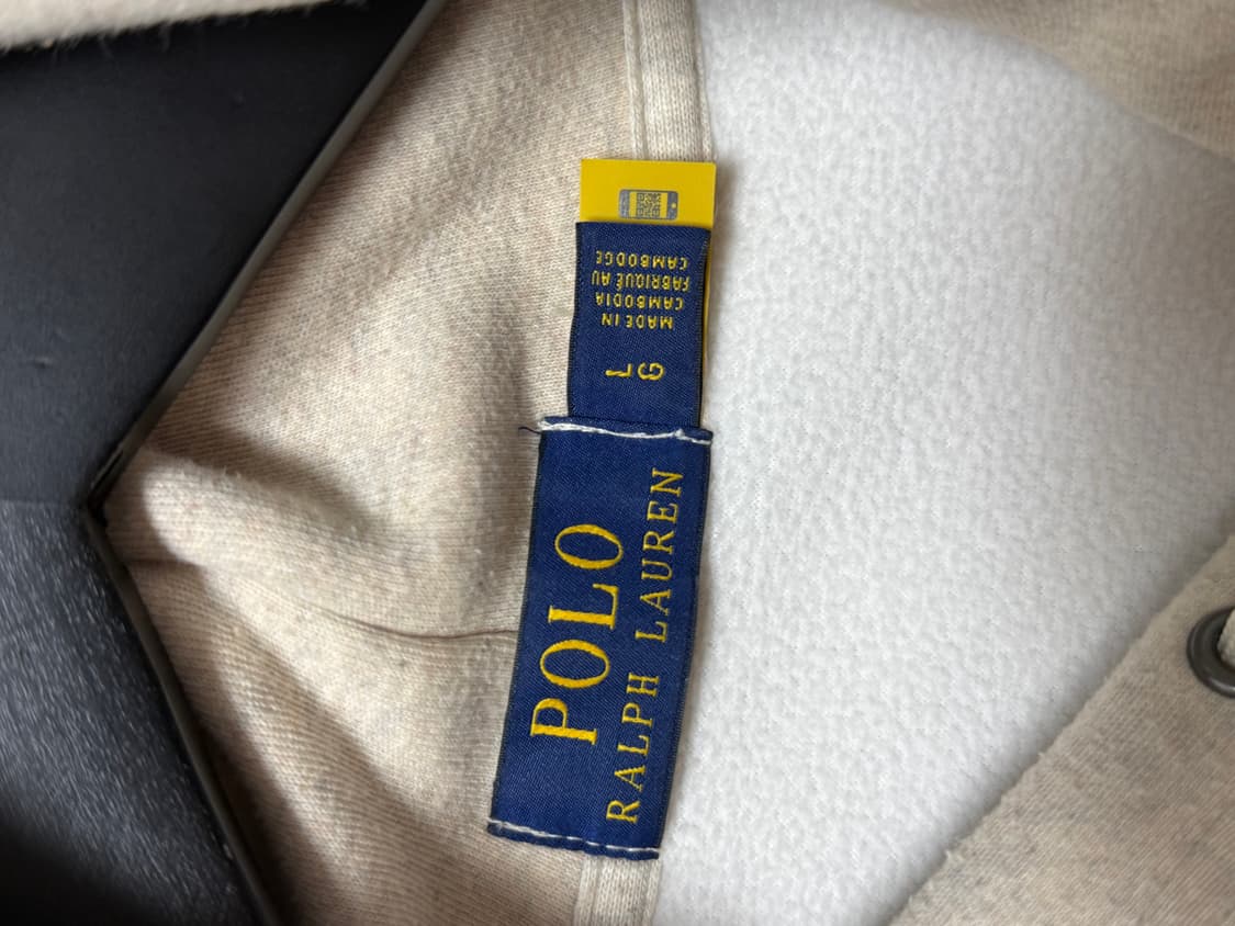 폴로 랄프로렌 베이지색 후드티 L 사이즈 상품이미지3