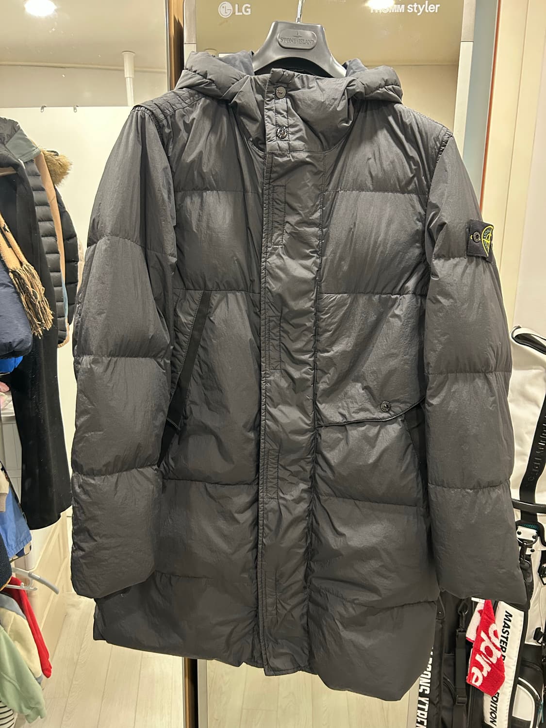 스톤아일랜드 롱패딩 23FW 블랙 M 105 새상품급 상품이미지3