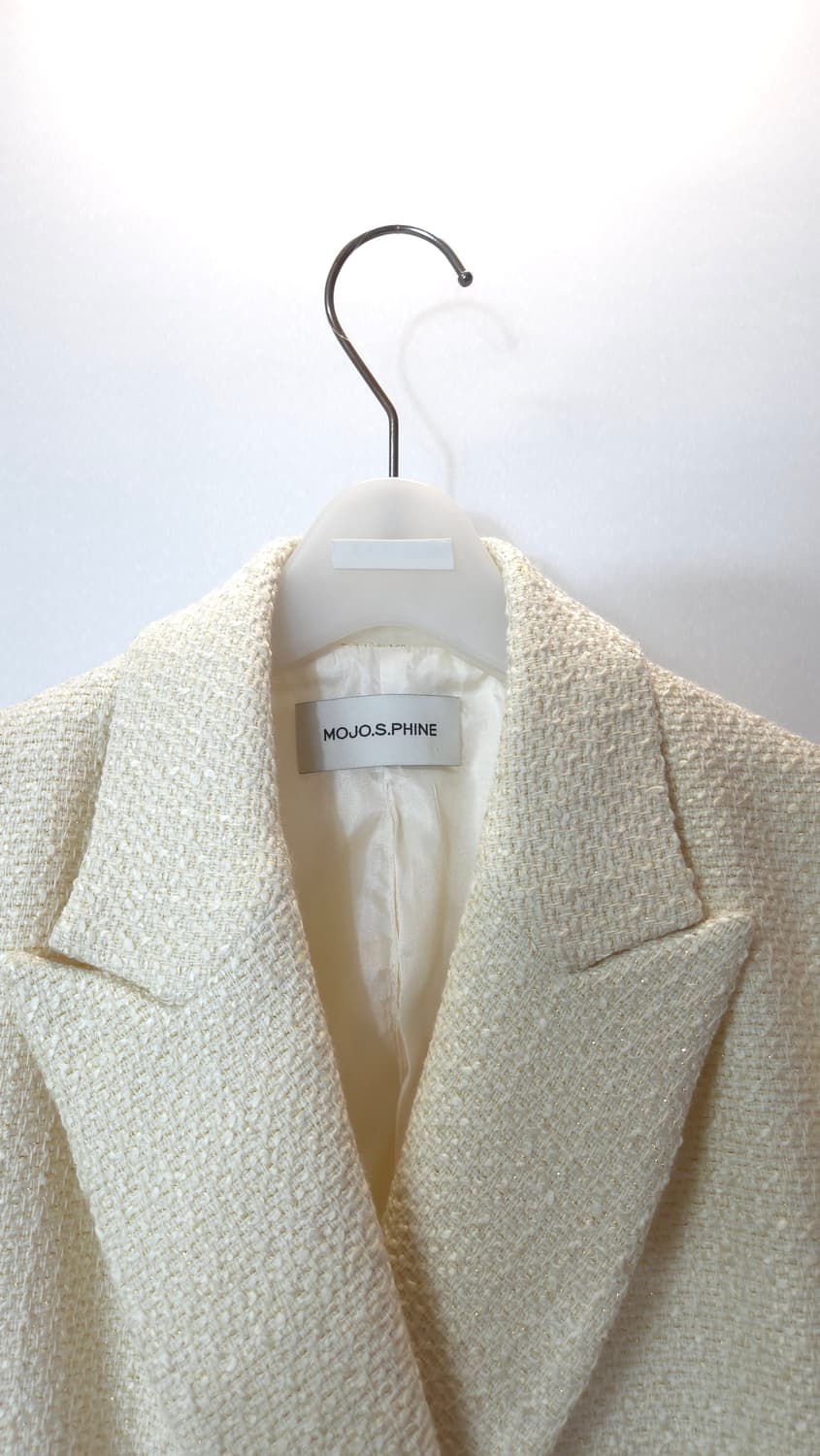 모조에스핀 2021 크롭 글리터 트위드 자켓 66 사이즈 상품이미지3