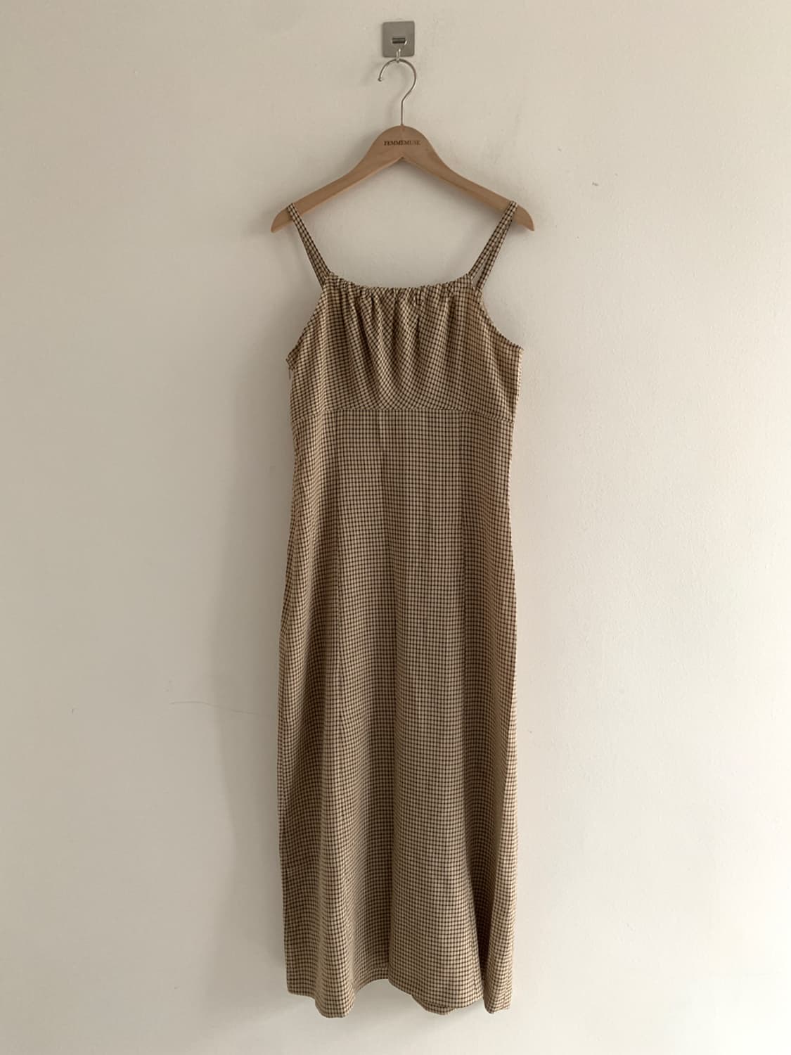 Check Slip Dress(Beige) 상품이미지1