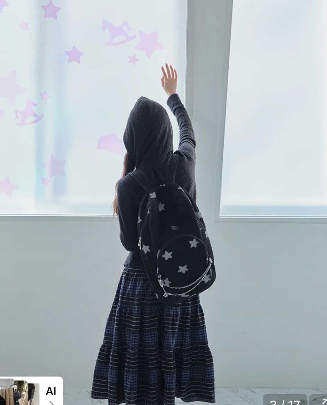 무음 가방 네스트 백팩 Nest Backpack (Black Star) 상품이미지2