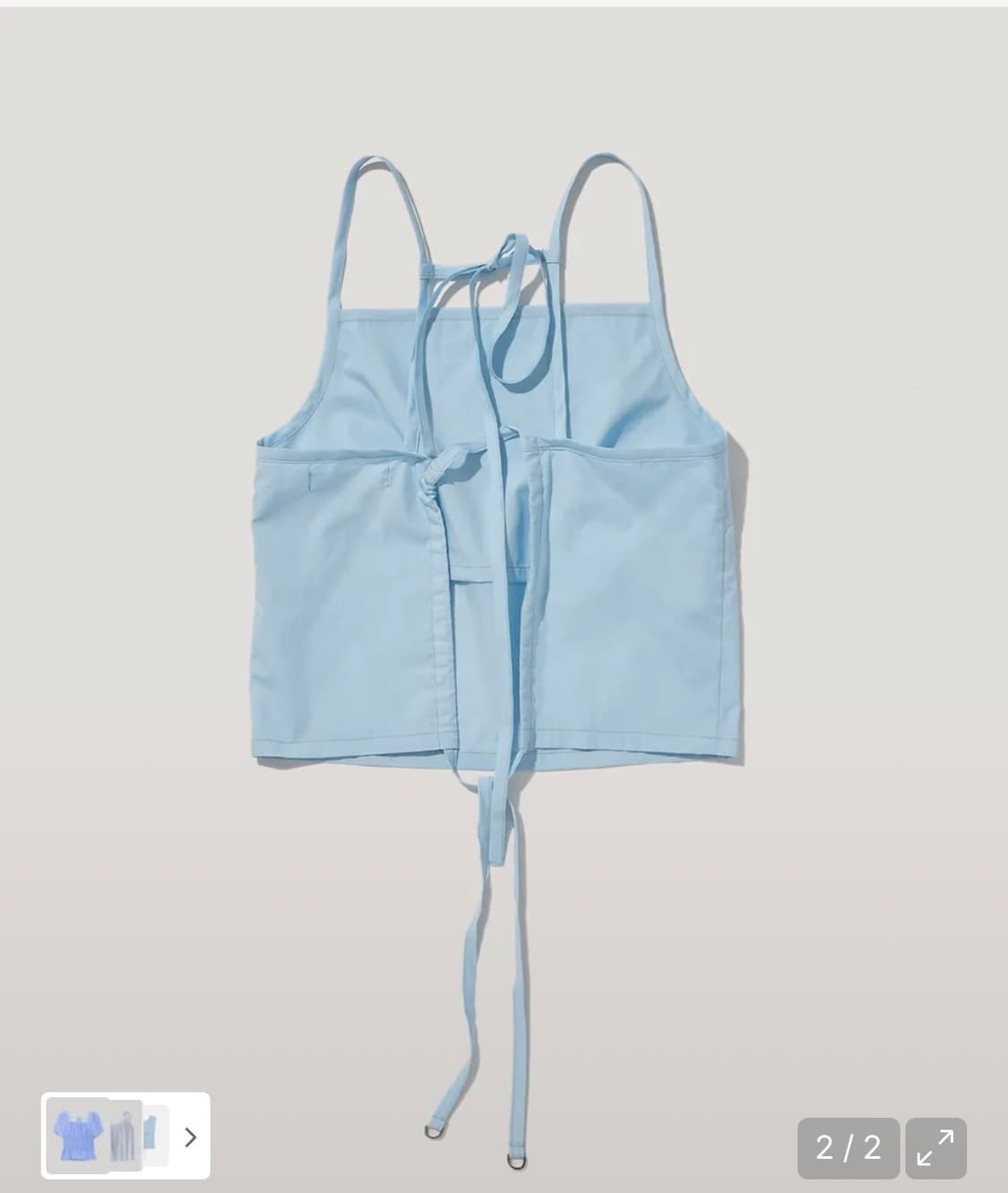 플랙-스트링 뷔스티에 셔츠 블루 상품이미지2